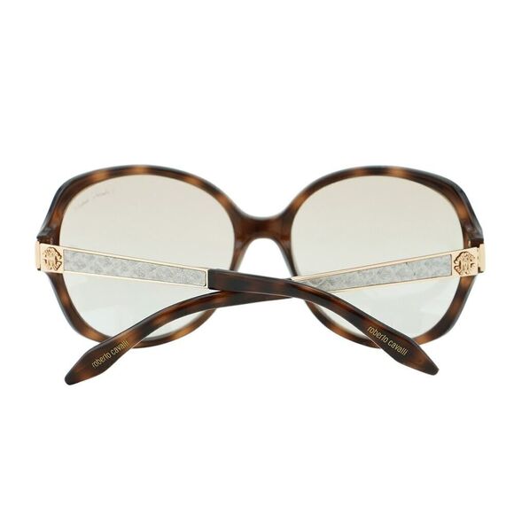 New Roberto Cavalli Women Oversized Havana Brown Snake Sunglasses RC649S-52L - Picture 3 of 8